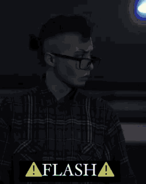 a pixelated image of a person with a glowing face