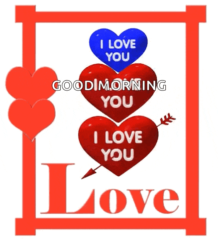 a card that says i love you with hearts and an arrow through them