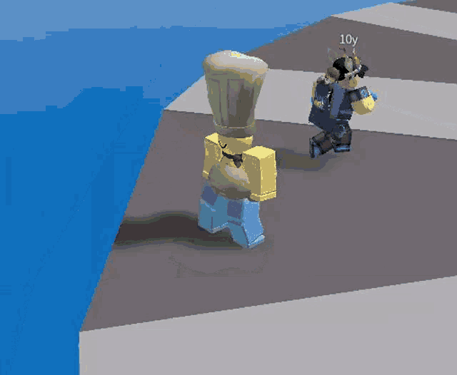 a person in a chef 's hat is falling off a cliff into the water .