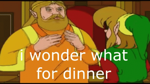 Dinner King Legend Of Zelda GIF - Dinner King Legend Of Zelda I Wonder Whats For Dinner GIFs