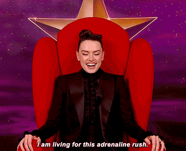 Daisy Ridley I Am Living For This Adrenaline Rush GIF - Daisy Ridley I Am Living For This Adrenaline Rush The Grant Norton Show GIFs