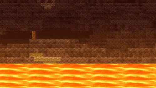 a computer generated image of a cave with lava coming out of the ground