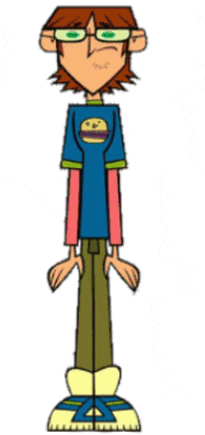 a cartoon character with a hamburger shirt on