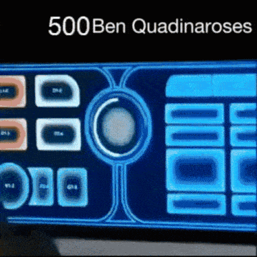 a blue screen with the words 500 ben quadrinaroses on the top