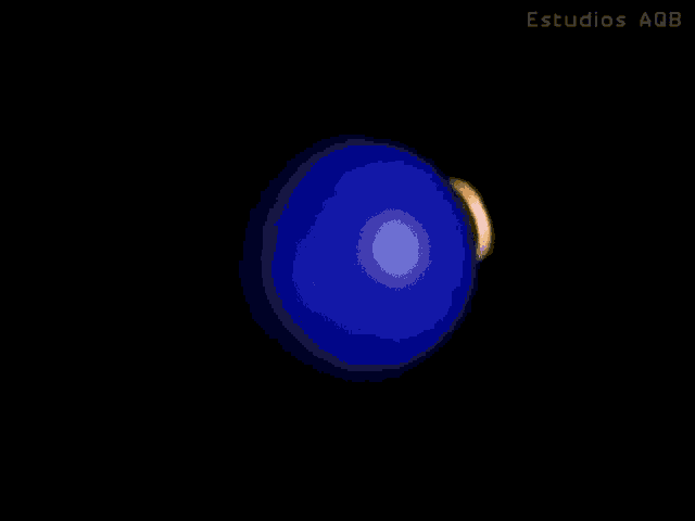 a cnn logo on a blue sphere with a black background