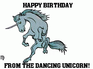 Happy Birthday From The Dancing Unicorn Happy Birthday Unicorn GIF