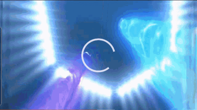 a blue background with a circle in the middle