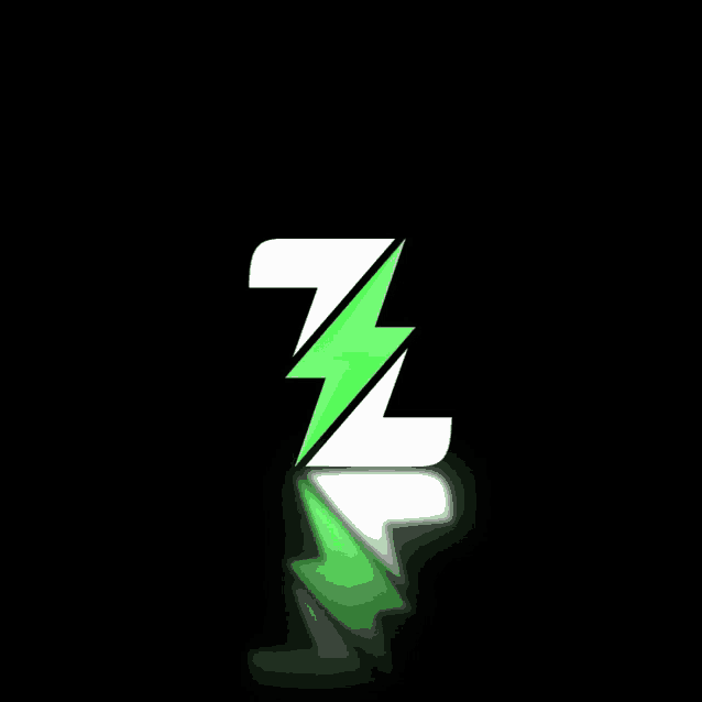 a letter z with a green lightning bolt on it