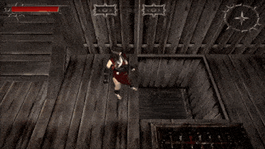 a woman in a video game has a tattoo on her leg that says ' miss ' on it