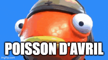 a fish with big eyes and the words poisson d ' avril written on it