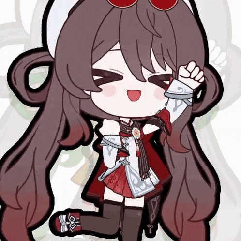 a cartoon drawing of a girl with long brown hair and sunglasses