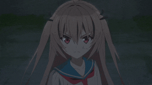 a close up of a person with red eyes