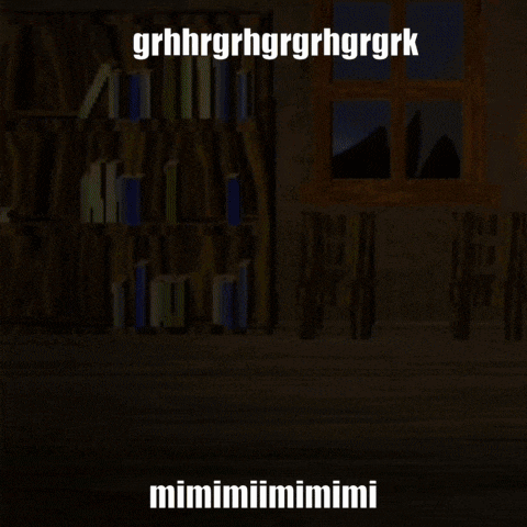 a cartoon drawing of a room with the words mimi mimi mimi mimi