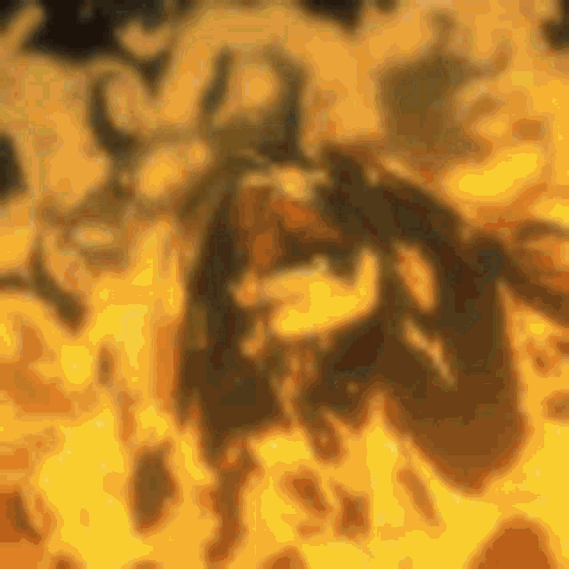 a blurry picture of a person standing in a fire .
