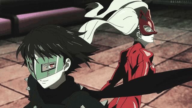 a couple of anime characters are standing next to each other with the hashtag #starphase