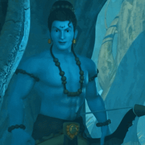 a poster that says happy sri ram navami with a blue ram