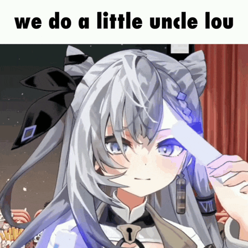 a cartoon of a girl with the words we do a little uncle lou