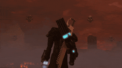 a person holding a sword that says ' a ' on it