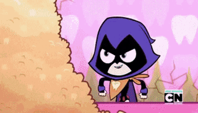 a cartoon character from teen titans go with a cn logo
