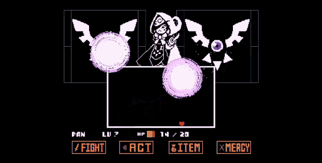 a screenshot of a video game where a character is fighting a purple monster .