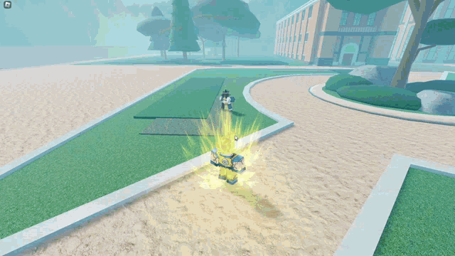a cartoon character in a video game is surrounded by a shield
