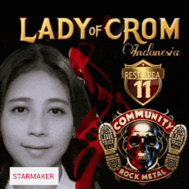 lady of crom indonesia rest area 11 community rock metal starmaker poster