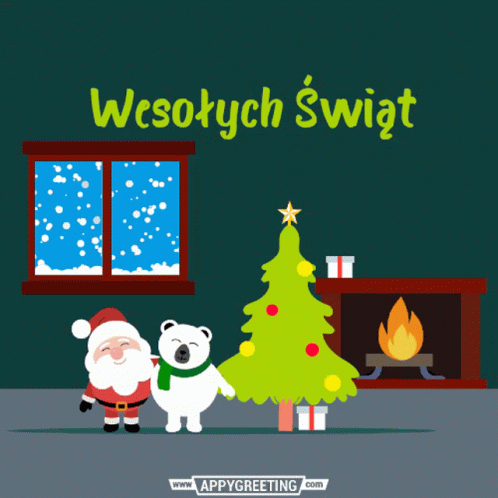 Wesołychświąt Polish Christmas Card GIF - Wesołychświąt Polish Christmas Card GIFs