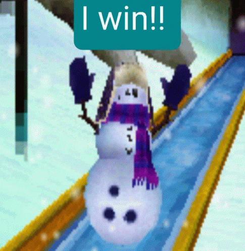 Polar Bowler Snow Man GIF - Polar Bowler Snow Man I Win GIFs