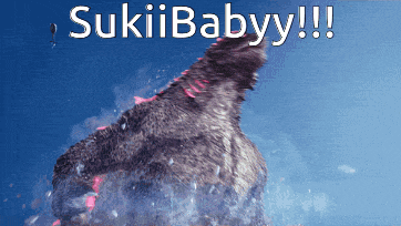 a picture of a monster with the words " sukiibabyy " above it