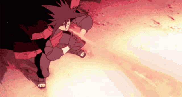 a cartoon character with a red scarf around his neck throws a fireball