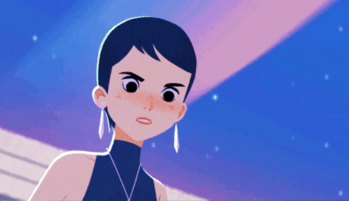 a cartoon drawing of a girl with the words growls written below her