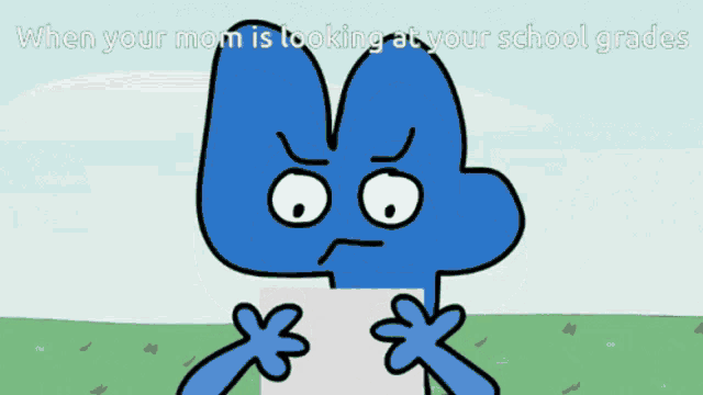 a cartoon drawing of a tree and a marker with the caption when your mom is looking at your school grades