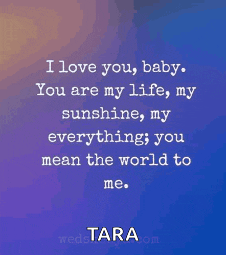 a blue background with a quote from tara on it