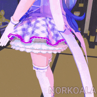 a computer generated image of a girl with norkoala written on the bottom right
