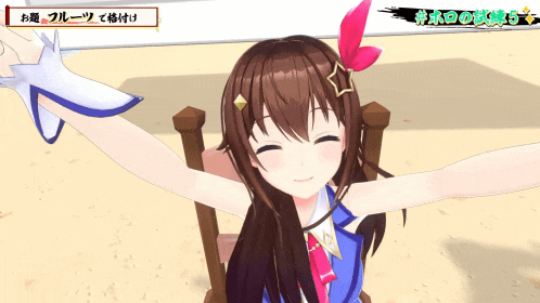 a girl with a star on her head is sitting in a chair