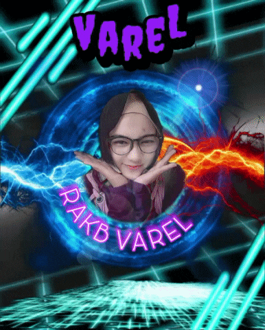 a picture of a girl with glasses and the name varel