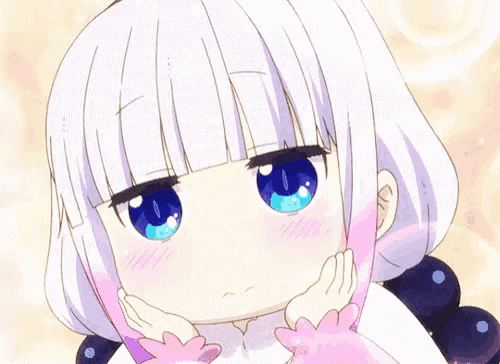 a little girl with white hair and blue eyes