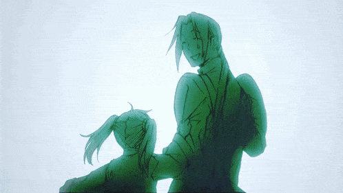 a drawing of a man holding a little girl