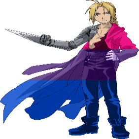 a pixel art drawing of edward elric from fullmetal alchemist