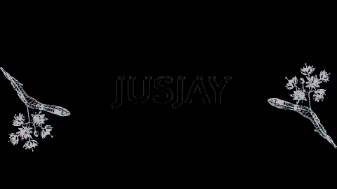 a black background with a snake and flowers and the word jussik in pink and blue