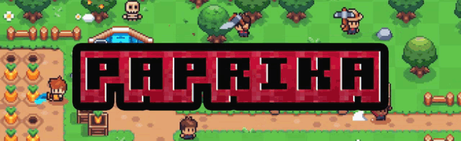 a pixel art game called paprika is being played on a computer