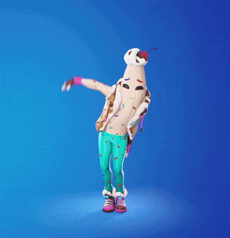 a person dressed as a banana with sprinkles on their pants