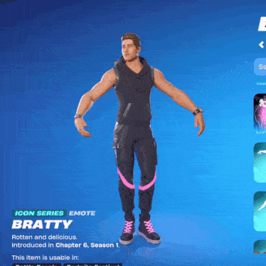 a 3d model of a man with the name bratty