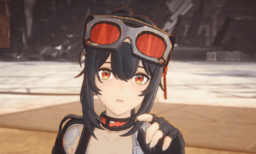 a close up of a girl wearing sunglasses and a collar