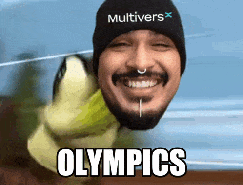 a man wearing a hat that says multivers is smiling and says olympics