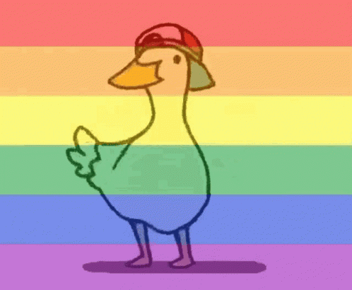 Duck Pride GIF - Duck Pride Baseball Cap GIFs
