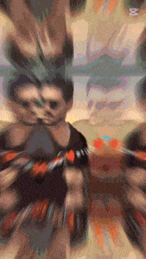 a blurry picture of a person with the letter m on the bottom left