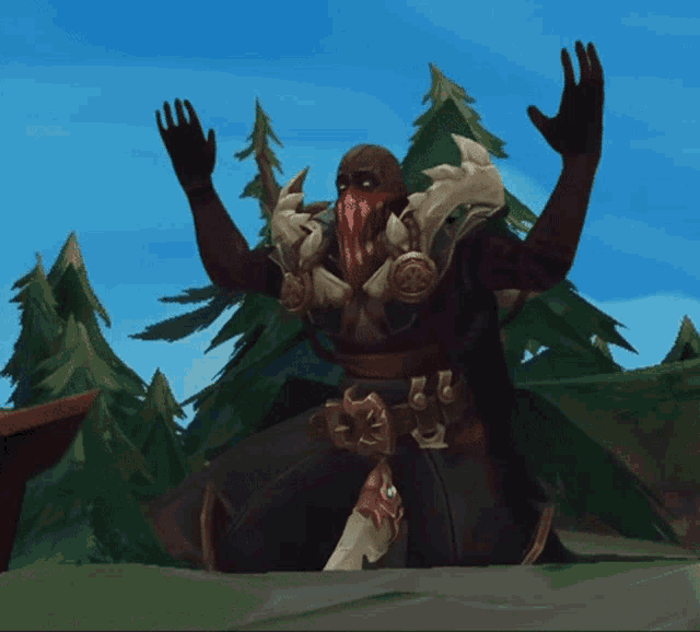 a video game character with a sword in his hand