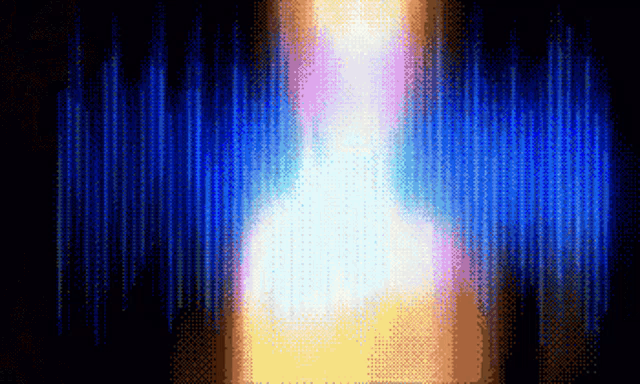 a computer generated image of a blue and purple light