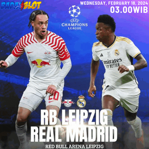 rb leipzig and real madrid are playing soccer on february 18th